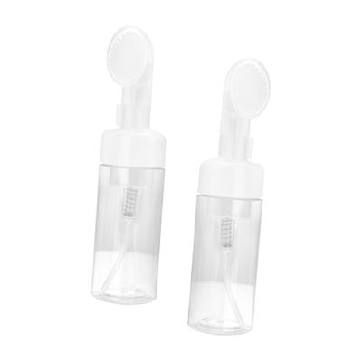 2pcs 120ml Facial Foam Cup Plastic Foaming Soap Bottle Foaming Lotion Bottle Clear Shower Gel Foam Cup Sub s Brush Bathroom Accessories