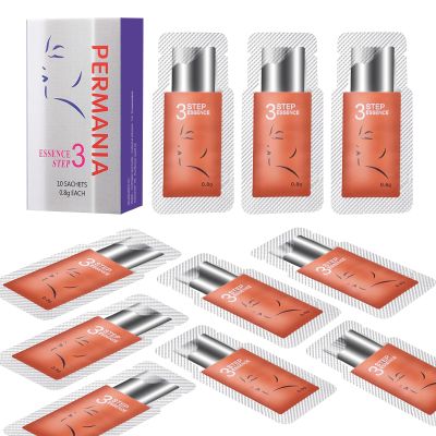 PERMANIA Lash Lift Kit,Separate Steps Products for Salon or at Home, Steps 10 Sachets of 0.8 g/0.03 oz Each Prep (STEP#3)