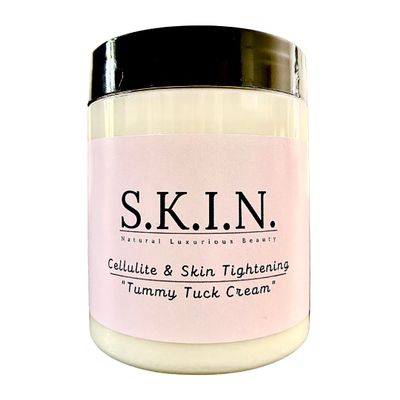 100% Natural Cellulite & Tightening  Tummy Tuck  8oz Handmade S.K.I.N. Cream for Tightening, Cellulite Reduction, Smoothness, Visible Vitality and Brightness |100% Natural Premium Quality Product | Chemical Free |Made with Passion and Love| S.K.I.N