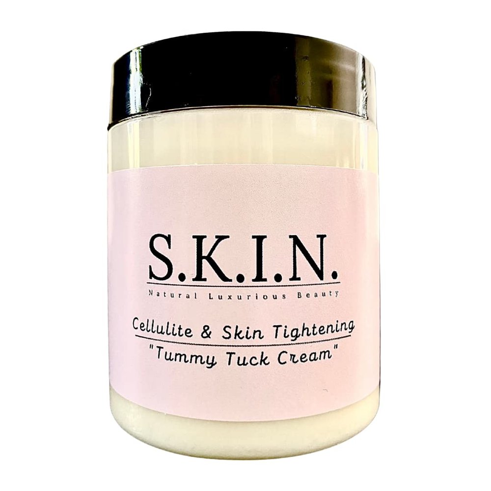 100% Natural Cellulite & Tightening Tummy Tuck 8oz Handmade S.K.I.N. Cream for Tightening, Cellulite Reduction, Smoothness, Visible Vitality and Brightness |100% Natural Premium Quality Product | Chemical Free |Made with Passion and Love| S.K.I.N