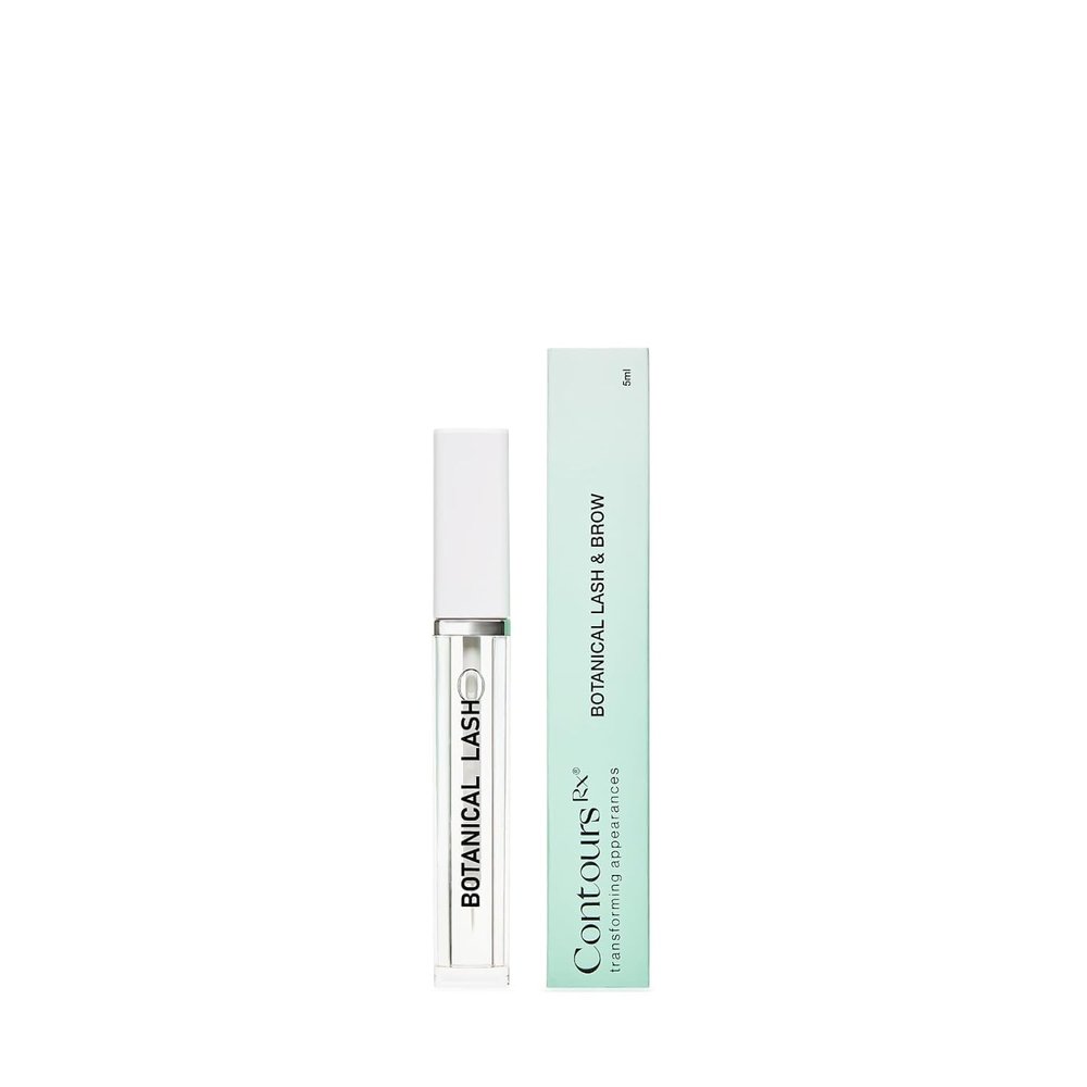 Contours Rx Botanical Lash & Brow Enhancing Serum  Organic, Drug-Free Growth Formula with Peptides & Botanicals  Strengthens, Hydrates & Nourishes  5ml