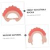 2pcs Shower Cap Bathing Protection Bath Cap Small Beard Comb Bath Hat Bath Cap Visor for Shampoo Shampoo for Hat Red Shampoo Cap Newborn Water Proof view 4
