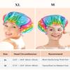 Shower Cap for Women, Reusable Shower Cap Double Waterproof Hair Cap for Shower, Soft PVC Lining Bath Cap for Girls X-Large Pack of 1 By mikimini view 2