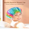 Shower Cap for Women, Reusable Shower Cap Double Waterproof Hair Cap for Shower, Soft PVC Lining Bath Cap for Girls X-Large Pack of 1 By mikimini view 3