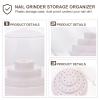 Nail Drill Bits Holder Stand, 2pcs 48 Holes Stand Display Organizer Nail Drill Bits Storage Container Box Manicure Tools for Home Nail Salon (White) view 2