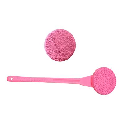 1 Set Bath Brush Exfoliating Body Brush Body Massager Massage Brush Exfoliating Shower Brush Shower Pouf Long Handle Shower Body Brush Loofah Sponge Child Pink Rayon Scrub Clean