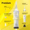 Hawink Tattoo Cartridge Needles #10 Bugpin 5 Round Shader M-Taper 16PCS with Membrane Professional Disposable Finger Ledge Cartridges EN05S-FG-16-1005RS view 2