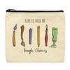 ThisWear Artist Gifts For Women Life Is Full Of Tough Choices Art Supplies 2-Pack Cosmetic Accessory Bags view 2