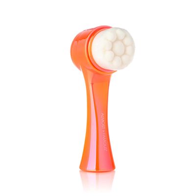 Almost Famous Face Scrubber 2-in-1 Travel Exfoliator, Brush Non-Electronic, Eco Friendly for Cleansing, Advanced Facial Cleansing, Reduces Lines and Wrinkles, Blackhead, Skin Care (Orange)