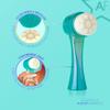 Almost Famous Face Scrubber 2-in-1 Travel Exfoliator, Brush Non-Electronic, Eco Friendly for Cleansing, Advanced Facial Cleansing, Reduces Lines and Wrinkles, Blackhead, Skin Care (Turquoise) view 3