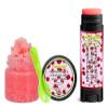 Natural Cherry Soothing & Luscious Lips by OverSoyed Exfoliator & Chapped Lip Repair Lip Care Combo | Artisan Handcrafted to Order Wild Red Cherry Sandalwood Spice Flavored Exfoliating Sugar Lip Scrub & Lip Moisturizer Balm Gift Set view 1