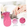 4pcs Essential Oil Gloves Spa Paraffin Wax Gloves Dry Skin Gloves Womens Boots Parrafin Wax for Hands Heated Warm Socks Paraffin Bath Mitt Women's Boots Work Pink Polyester Heating view 3