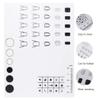 Beaupretty Nail Art Silicone Mat Versatile Practice Pad for Nail Polish Coloring and Sticker Guide Easy Cleanup and Storage Includes Ruler Pattern b view 4