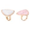 2pcs Shell Ring Palette Cream Makeup Palette Marble Nail Finger Ring Plate Nail Art Accessories Manicure Ring Nail Art Ring Makeup Palette for Foundation White Resin Mix Gel Miss view 1