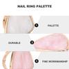 2pcs Shell Ring Palette Cream Makeup Palette Marble Nail Finger Ring Plate Nail Art Accessories Manicure Ring Nail Art Ring Makeup Palette for Foundation White Resin Mix Gel Miss view 3