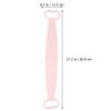 Beaupretty Silicone Exfoliating Bath Towel for Shower Long Strip Back Scrubber Tool Dual-Sided Design Pink Rubbing Mud Body Scrubber for Smooth Skin Easy to Use view 2