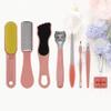10pcs Set Toenail Clippers Remover Feet Pedicure Kit Skin Care Tools Nail Tools Stainless Steel Pedicure Tool Foot Grinding Tool Stainless Steel Foot File Dead Skin Planer Pink view 2