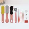 10pcs Set Toenail Clippers Remover Feet Pedicure Kit Skin Care Tools Nail Tools Stainless Steel Pedicure Tool Foot Grinding Tool Stainless Steel Foot File Dead Skin Planer Pink view 3