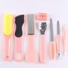 10pcs Set Toenail Clippers Remover Feet Pedicure Kit Skin Care Tools Nail Tools Stainless Steel Pedicure Tool Foot Grinding Tool Stainless Steel Foot File Dead Skin Planer Pink view 4