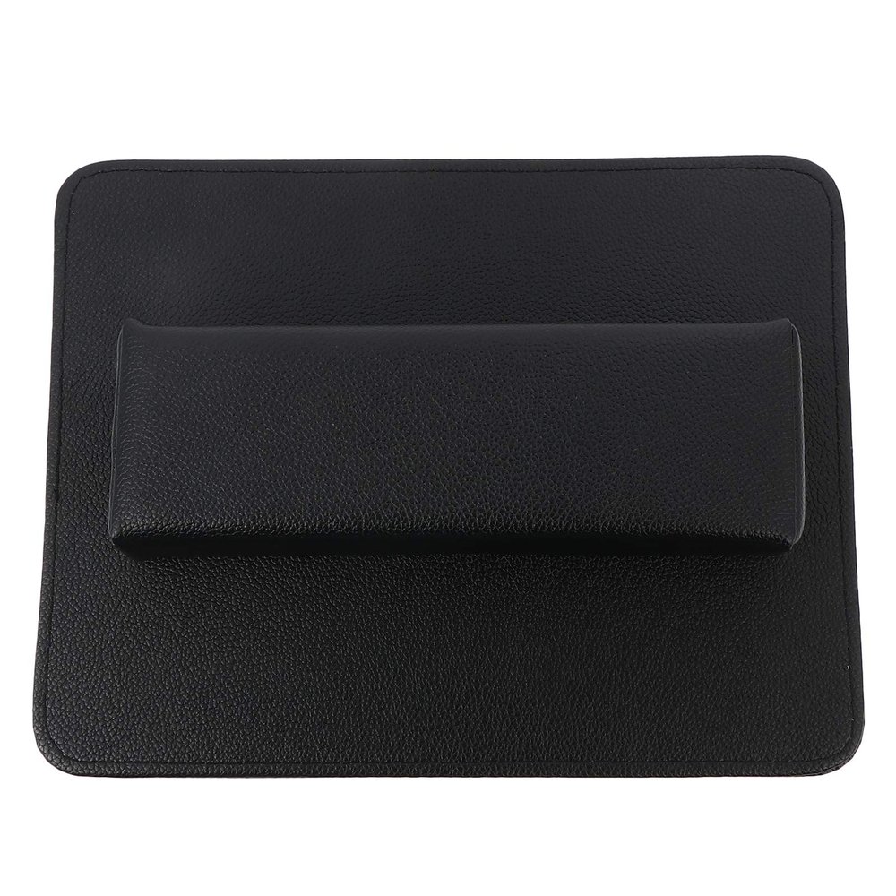 Beaupretty 2pcs Nail Art Hand Rest Cushion Pu Leather Ergonomic Wrist Support for Manicure and Makeup Tables Skid Easy to Clean for Nail Salons and Personal Use
