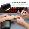 Beaupretty 2pcs Nail Art Hand Rest Cushion Pu Leather Ergonomic Wrist Support for Manicure and Makeup Tables Skid Easy to Clean for Nail Salons and Personal Use view 3