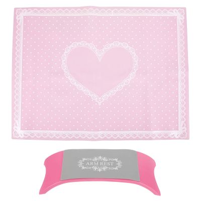 2pcs Manicure Hand Pillow Hand Pad Nail Hand Rest Nail Art Tool Nail Pillow Hand Rest Salon Shop Armrest Nail Armrest Silicone Nail Cushion Desk Pink Plastic Hand Rest Pad Cosmetic