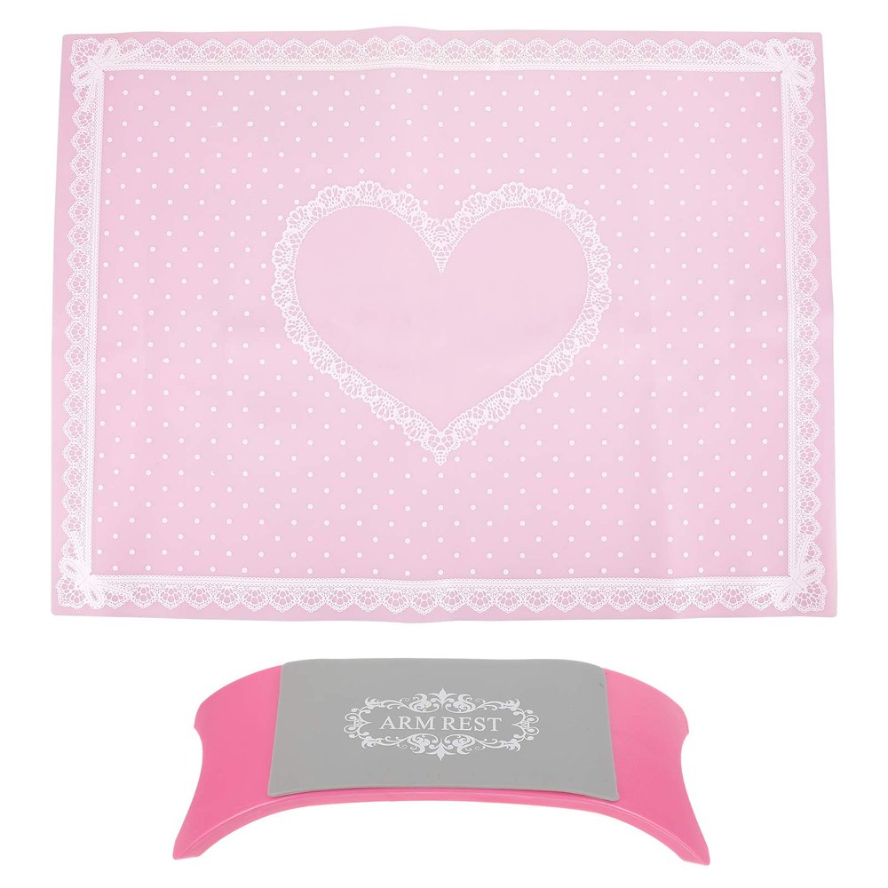 2pcs Manicure Hand Pillow Hand Pad Nail Hand Rest Nail Art Tool Nail Pillow Hand Rest Salon Shop Armrest Nail Armrest Silicone Nail Cushion Desk Pink Plastic Hand Rest Pad Cosmetic