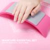 2pcs Manicure Hand Pillow Hand Pad Nail Hand Rest Nail Art Tool Nail Pillow Hand Rest Salon Shop Armrest Nail Armrest Silicone Nail Cushion Desk Pink Plastic Hand Rest Pad Cosmetic view 3