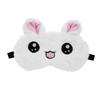 Cute and classic Bunny White Fur Sleeping Eye Shade Mask Cover for Insomnia, Meditation, Puffy Eyes and Dark Circles Kitty eyes Pack of Two view 1