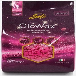 ItalWax Cherry Pink GloWax - Hypoallergenic Hard Stripless Wax Beads .88 lb./400g Bag