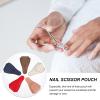 Beaupretty 5pcs Cuticle Scissors Pouch Holder Lightweight Nail Scissor Bag for Professional Manicure and Pedicure Use Stylish Design for Home and Salon Cover view 3