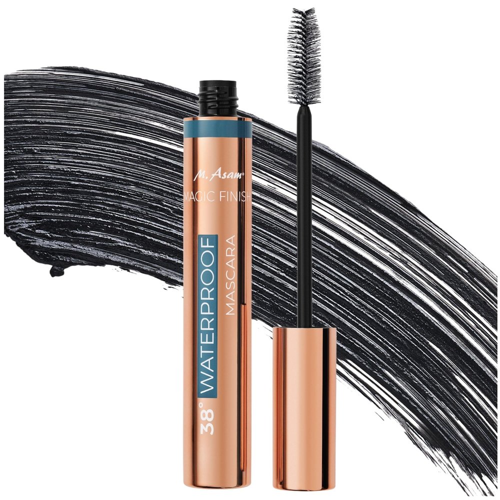 M. Asam MAGIC FINISH Waterproof Mascara Deep Black (0.41 Fl Oz), Mascara Volume and Length with Argan Oil, Easy Removal with 100.4 F warm water, Vegan