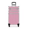 CAMORSA 3 In 1 Professional Rolling Cosmetic Case, Cosmetic Trolley Beauty Storage, Large Storage Makeup Train Casewith Keys Swivel Wheels for Artist Travel, Pink, (0079) view 2