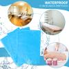 Breling 100 Pcs 31.5 x 71 Inch Disposable Bed Sheets Oil-proof PE Film Massage Table Sheets Non-woven Fabric Spa Waterproof Bed Cover Breathable for Beauty Salon Hotels Tattoo Waxing(Blue) view 2