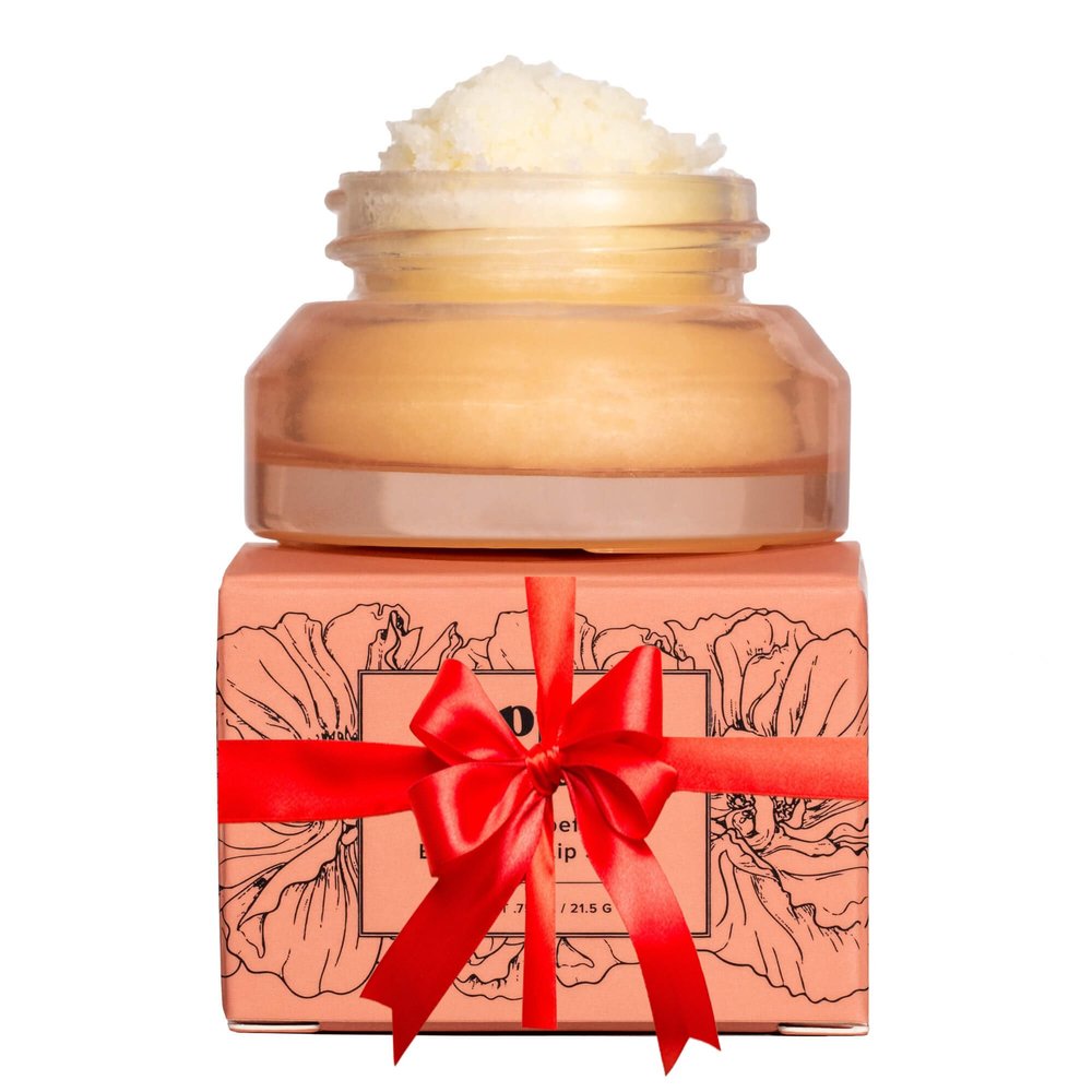 Poppy & Pout Natural Lip Scrub, Moisturizing Sugar Scrub for Dry Lips, Lip Scrubber Exfoliator with Essential Oils Smooths and Hydrates Lips, In Recyclable Glass Jars, Cruelty Free - Pink Grapefruit