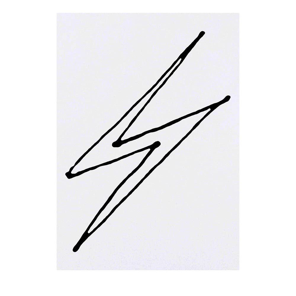 Azeeda 'Lightning Bolt' Temporary Tattoo - Water Resistant, Skin-Safe, Non-Toxic Transfer (TO00044058)