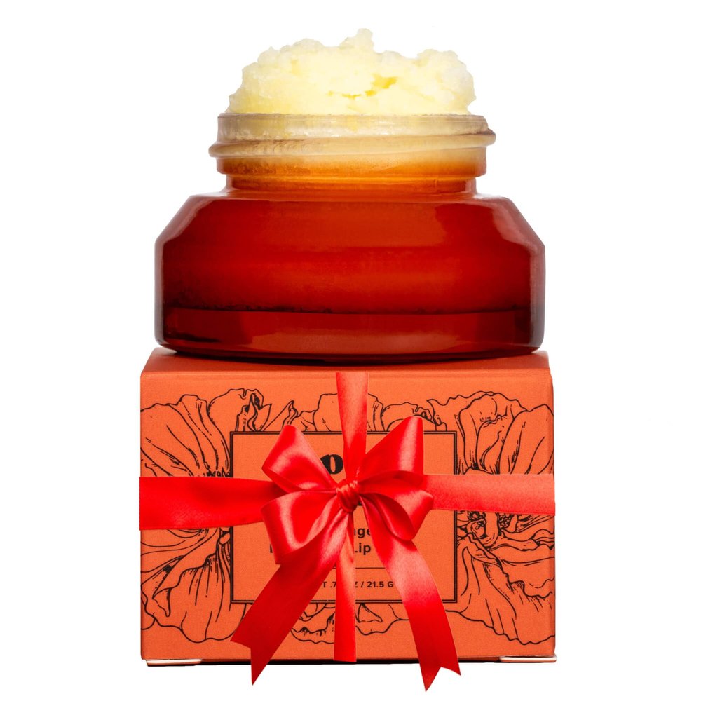 Poppy & Pout Natural Lip Scrub, Moisturizing Sugar Scrub for Dry Lips, Lip Scrubber Exfoliator with Essential Oils Smooths and Hydrates Lips, In Recyclable Glass Jars, Cruelty Free - Blood Orange Mint
