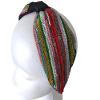 CRAFT BAZAAR Handmade Turban Knot Headband, Fashion Hairband With Beadwork Sequins Crystals Rhinestones For Women And Girls (Silk Black #3) view 1