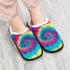Umidedor Rainbow Tie Dye Mens Slippers, Soft Memory Foam Non-Slip Indoor House Slippers Home Shoes For Bedroom Hotel Travel Spa view 3