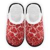 Umidedor Valentines Love Hearts Mens Slippers, Memory Foam Soft Non-Slip Indoor House Slippers Home Shoes For Bedroom Hotel Travel Spa view 1