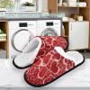 Umidedor Valentines Love Hearts Mens Slippers, Memory Foam Soft Non-Slip Indoor House Slippers Home Shoes For Bedroom Hotel Travel Spa view 2