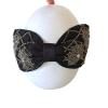 CRAFT BAZAAR Handmade Turban Knot Headband, Fashion Hairband With Beadwork Sequins Crystals Rhinestones For Women And Girls (Silk Black #1) view 2