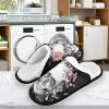 Umidedor Flower Skull Slippers For Women Girls, Soft Memory Foam Non-Slip Indoor House Slippers Home Shoes For Bedroom Hotel Travel Spa view 2