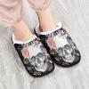 Umidedor Flower Skull Slippers For Women Girls, Soft Memory Foam Non-Slip Indoor House Slippers Home Shoes For Bedroom Hotel Travel Spa view 3