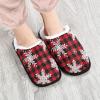 Umidedor Christmas Snowflakes Buffalo Plaid Slippers For Women Girls, Memory Foam Soft Non-Slip Indoor House Slippers Home Shoes For Bedroom Hotel Travel Spa view 3