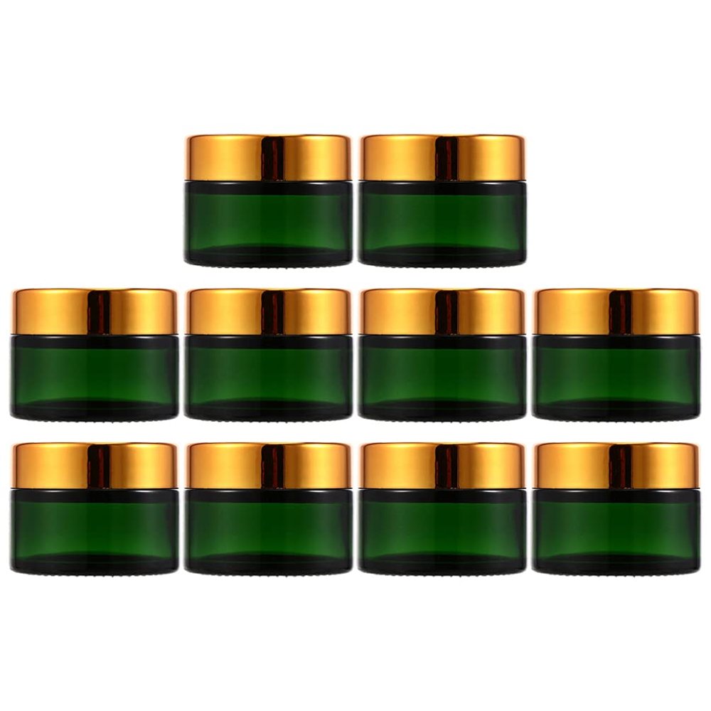 Beaupretty 10pcs Cream Containers Flat Lids for Cosmetics Refillable Travel Jars for Face and Eye Creams Stackable Sub Bottles for Daily Use