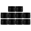 Beaupretty 10pcs 30g Black Empty Refillable Cream Glass Jar Travel Portable Refillable Container Keep Fresh for Lotion Ointments Body Scrubs Container view 1