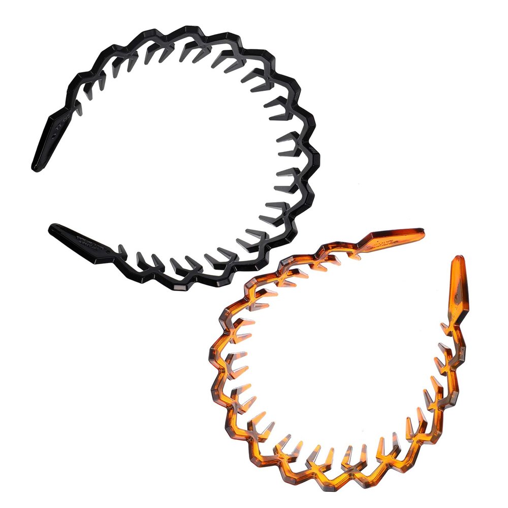 FOMIYES 2PCS Headbands with Teeth Suitable for Beauty Care& Dress Up, Wave Teeth Hair Comb Head Wear Accessory for Women/Girls