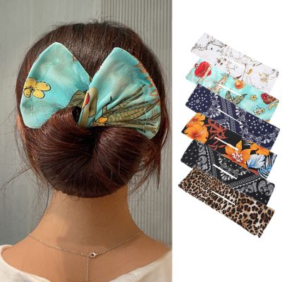 Avtytsda 6 pcs Deft Hair Bun Maker Hair Bun Tool Magic Clip Hair Bun Maker Hairstyle Twister Flexible Reusable Elastic Bands for Girl Women Hairstyle Tool (B)