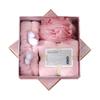 Beaupretty 1 Set Three Piece Bath Set Mesh Pouf Girls Headbands Exfoliating Body Puff Microfiber Towels Skin-Friendly Towel Chenille Hand Towel Hair Absorb Water Wash Towel Coral Fleece Pink view 1